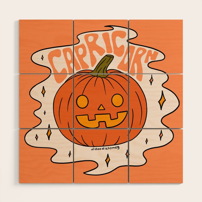 Capricorn Jack O Lantern Wood Wall Art Gallery Image 1