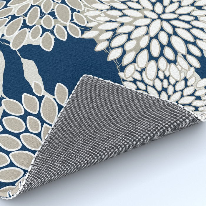 Leaves and Blooms, Blue and Gray Rug Gallery Image 4