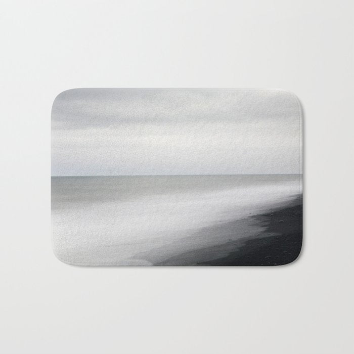 Black Beach, Iceland Abstract Landscape Bath Mat Gallery Image 1