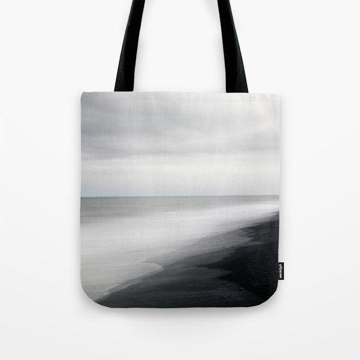Black Beach, Iceland Abstract Landscape Tote Bag Gallery Image 1