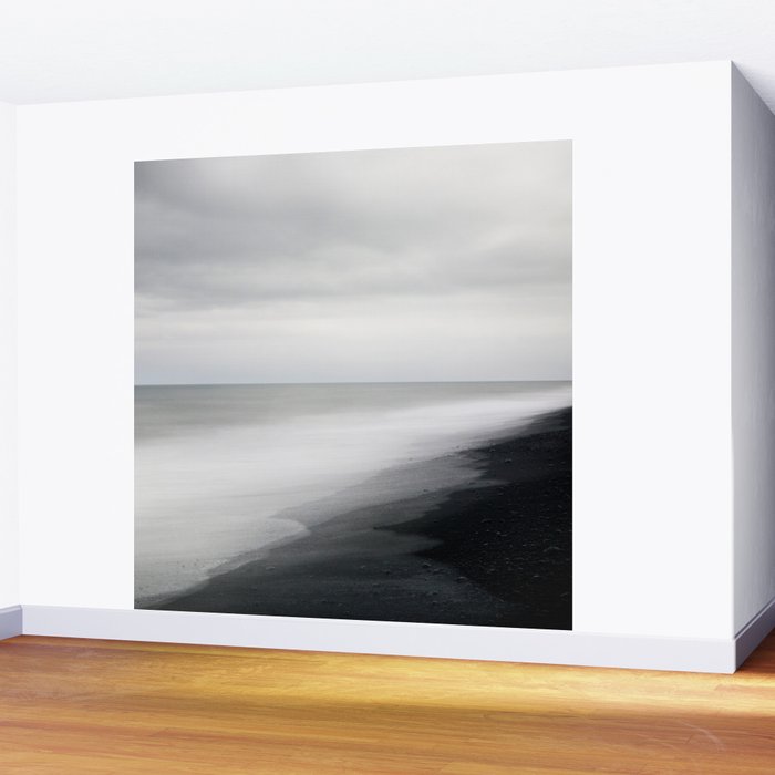 Black Beach, Iceland Abstract Landscape Wall Mural Gallery Image 2