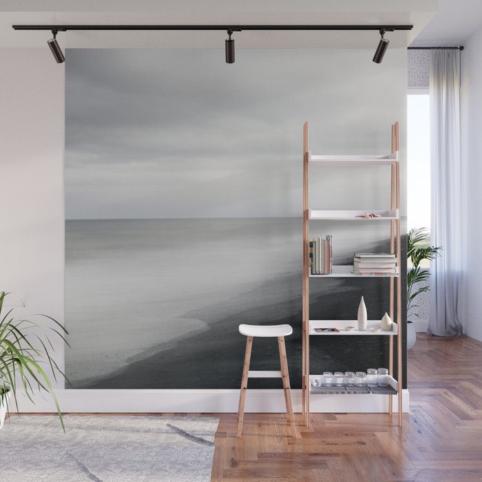 Black Beach, Iceland Abstract Landscape Wall Mural Gallery Image 1