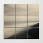 Black Beach, Iceland Abstract Landscape Wood Wall Art Gallery Image 1