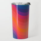 Retro Sacred Geometry | 80s Wavy Vibe Travel Mug Gallery Image 2