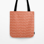 Boho, Raindrops Pattern in Terracotta Tote Bag Gallery Image 1