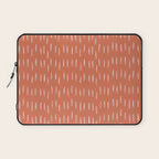 Boho, Raindrops Pattern in Terracotta Laptop Sleeve Gallery Image 1