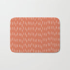 Boho, Raindrops Pattern in Terracotta Bath Mat Gallery Image 1