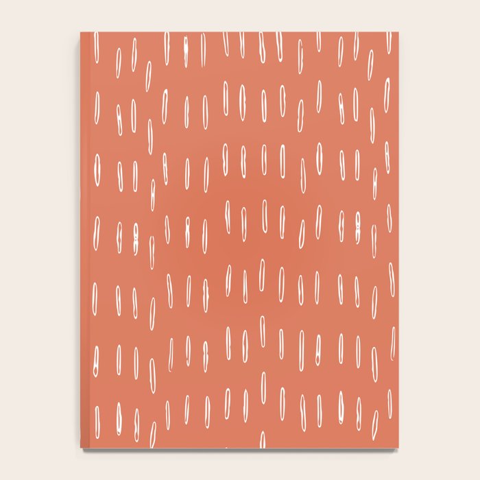 Boho, Raindrops Pattern in Terracotta Notebook Gallery Image 4
