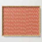 Boho, Raindrops Pattern in Terracotta Serving Tray Gallery Image 1