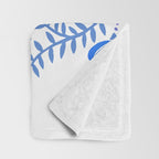 Floral Antlers - Blue Palette Throw Blanket Gallery Image 3