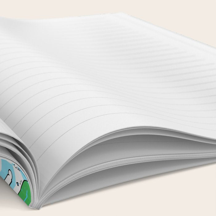 Retro earth planet cartoon pattern Notebook Gallery Image 2