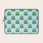 Retro earth planet cartoon pattern Laptop Sleeve Gallery Image 1