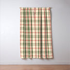 Festive Green & Red Christmas Plaid Window Curtain Gallery Image 3