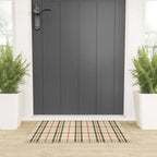 Festive Green & Red Christmas Plaid Welcome Mat Gallery Image 3