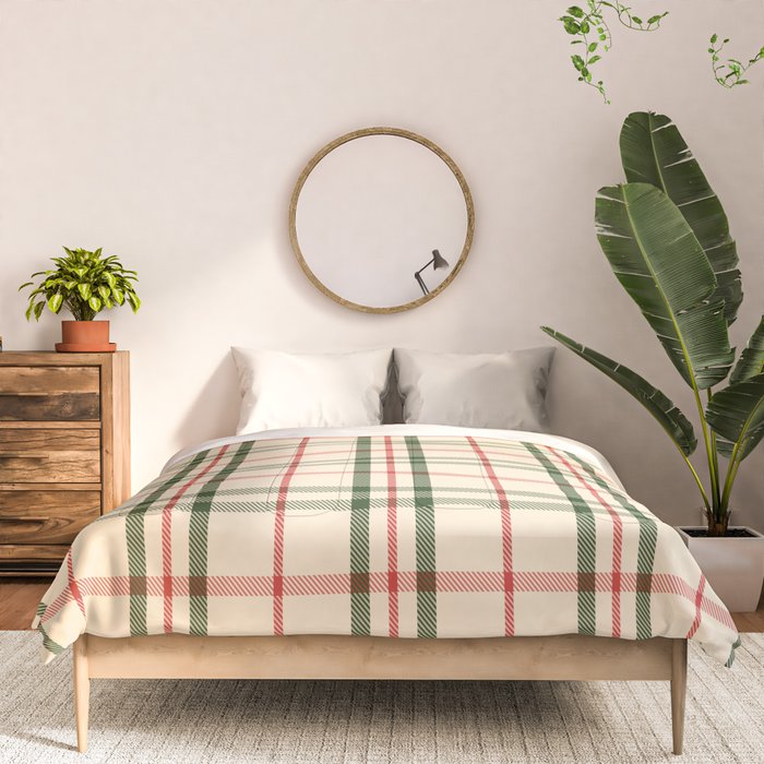 Festive Green & Red Christmas Plaid Comforter Gallery Image 3
