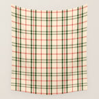 Festive Green & Red Christmas Plaid Wall Tapestry Gallery Image 4