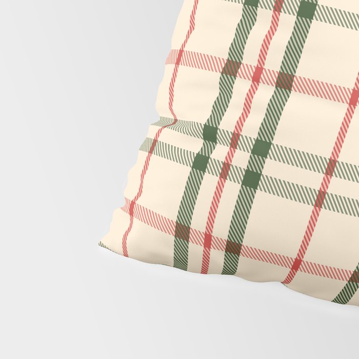 Festive Green & Red Christmas Plaid Pillow Sham Gallery Image 4