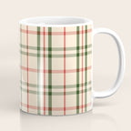 Festive Green & Red Christmas Plaid Coffee Mug Gallery Image 1