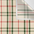Festive Green & Red Christmas Plaid Wall Tapestry Gallery Image 3
