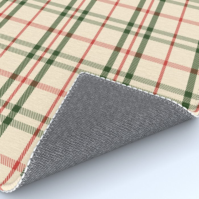 Festive Green & Red Christmas Plaid Rug Gallery Image 4