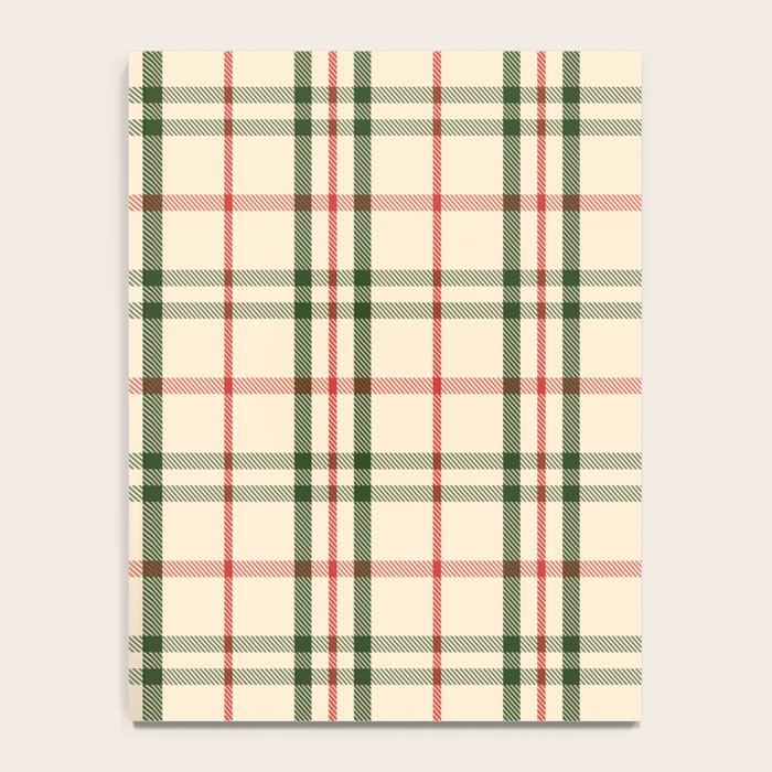 Festive Green & Red Christmas Plaid Notebook Gallery Image 4