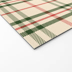 Festive Green & Red Christmas Plaid Welcome Mat Gallery Image 2