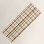 Festive Green & Red Christmas Plaid Yoga Mat Gallery Image 1