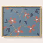 Floral Clematis Vine - Indigo Sunset Serving Tray Gallery Image 1