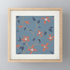 Floral Clematis Vine - Indigo Sunset Mini Art Print Gallery Image 1