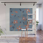Floral Clematis Vine - Indigo Sunset Wall Mural Gallery Image 1