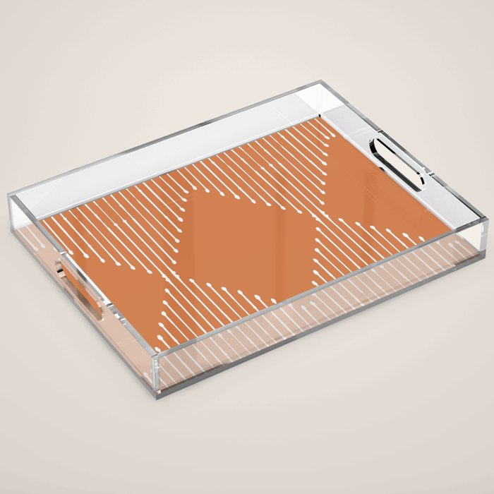 Geo (Terracotta Orange) Acrylic Tray Gallery Image 1
