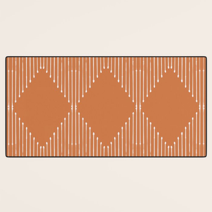 Geo (Terracotta Orange) Desk Mat Gallery Image 3