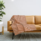 Geo (Terracotta Orange) Throw Blanket Gallery Image 1