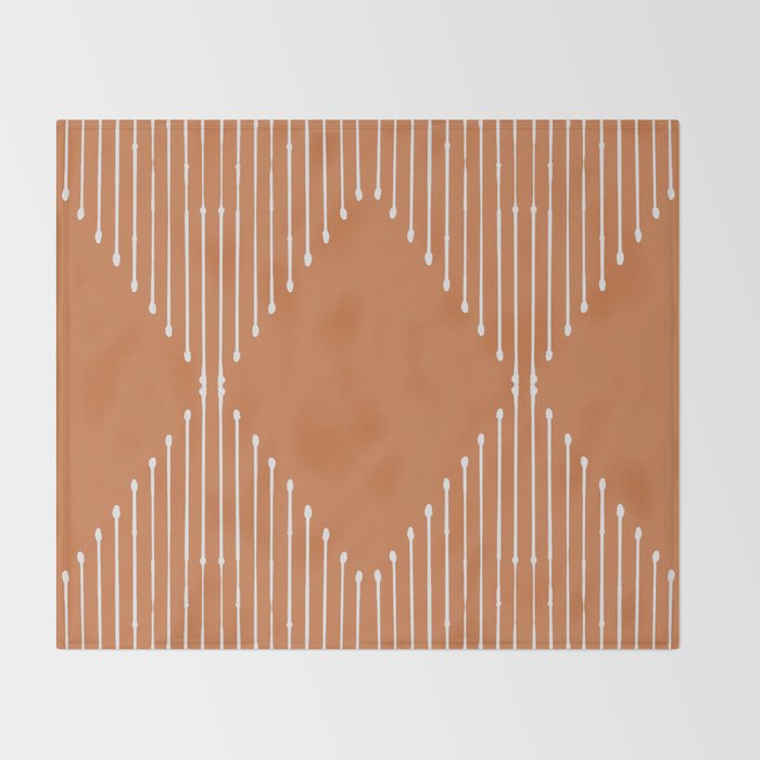 Geo (Terracotta Orange) Throw Blanket Gallery Image 2