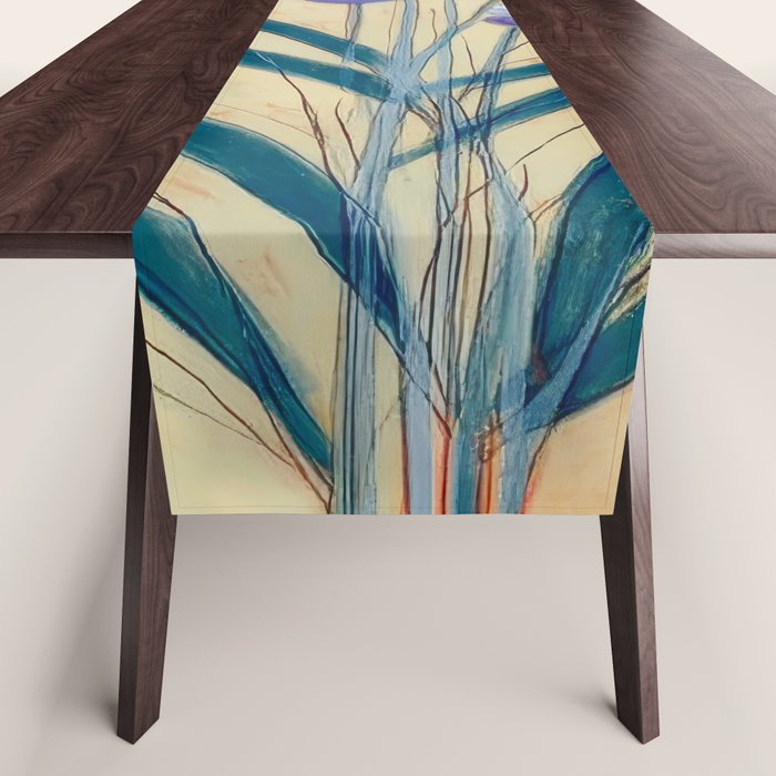 Minimal Lavender Floral Art Table Runner Gallery Image 1