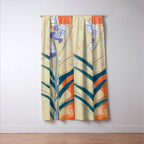 Minimal Lavender Floral Art Window Curtain Gallery Image 3