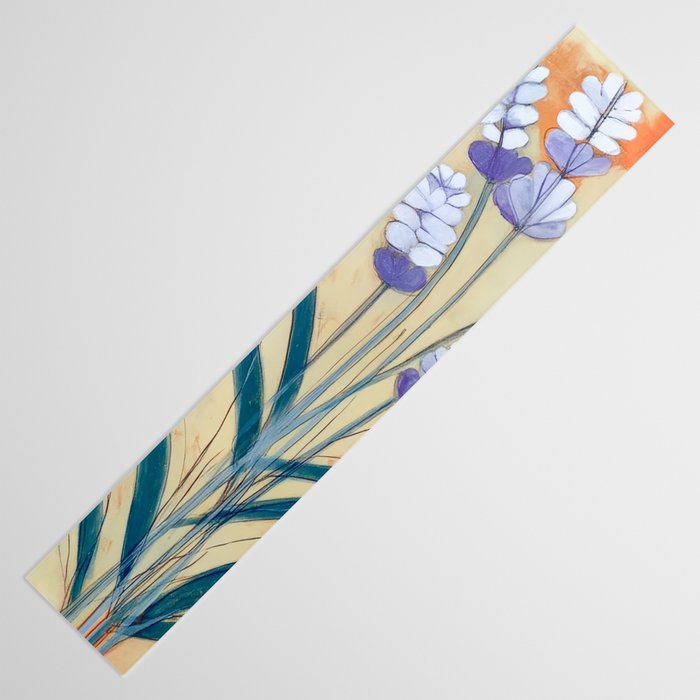 Minimal Lavender Floral Art Table Runner Gallery Image 3