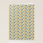 Retro Geometric Triangles in Gold and Blue Stationery Card Gallery Image 2