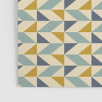Retro Geometric Triangles in Gold and Blue Poster Gallery Image 3