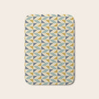 Retro Geometric Triangles in Gold and Blue Bath Mat Gallery Image 1