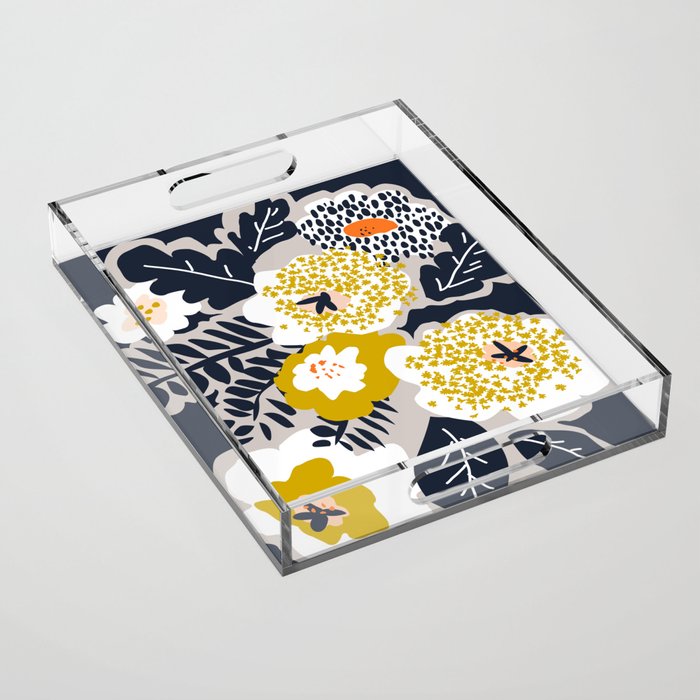 Scandinavian flowers greet you Acrylic Tray Gallery Image 1