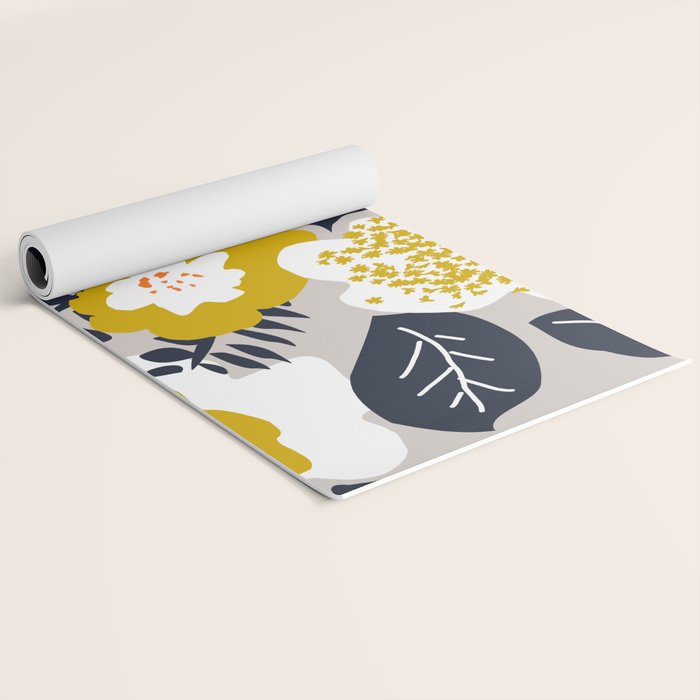 Scandinavian flowers greet you Yoga Mat Gallery Image 2