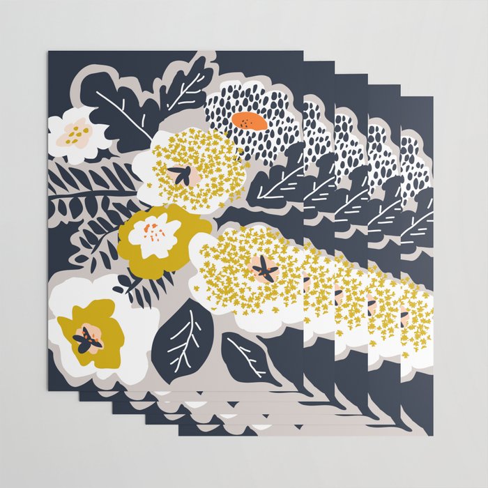 Scandinavian flowers greet you Wrapping Paper Gallery Image 3