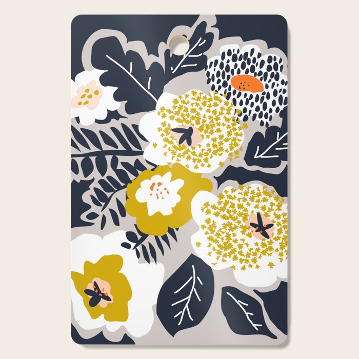 Scandinavian flowers greet you Cutting Board Gallery Image 1