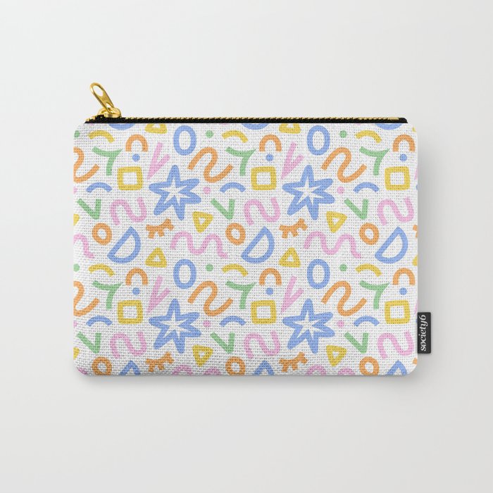 Colorful fun doodle art pattern Carry All Pouch Gallery Image 1