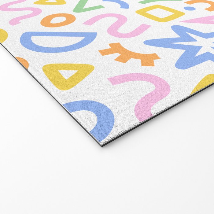 Colorful fun doodle art pattern Welcome Mat Gallery Image 2