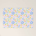 Colorful fun doodle art pattern Welcome Mat Gallery Image 1