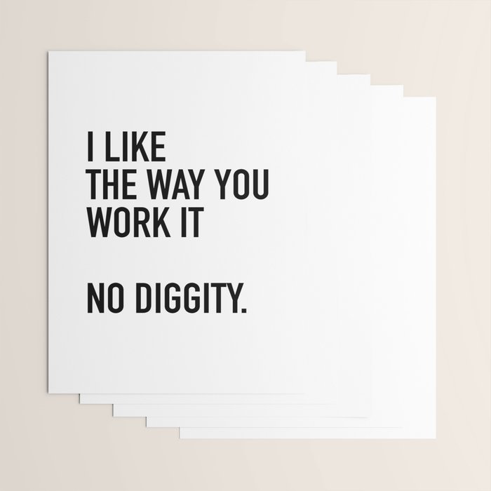 I Like The Way You Work It No Diggity Wrapping Paper Gallery Image 3