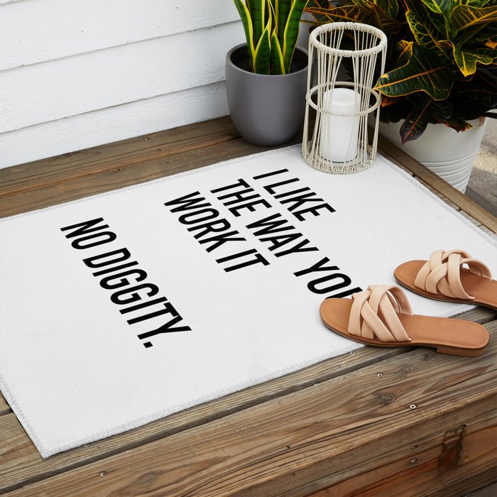 I Like The Way You Work It No Diggity Outdoor Rug Gallery Image 2