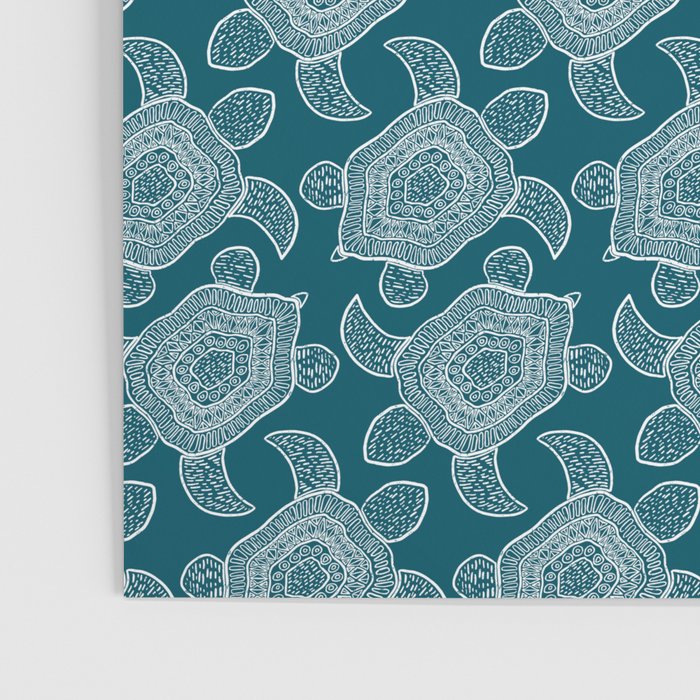 Tropical Turtle | Lagoon Blue  Poster Gallery Image 3